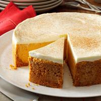 Pumpkin Cheesecake with Sour Cream Topping_image