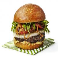 Italian Burgers with Roasted Tomatoes and Caramelized Onions image