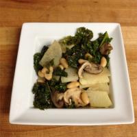 Kohlrabi, Kale, Mushroom, and Bean Saute image
