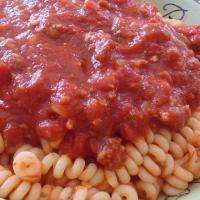 Chunky Red Sauce with Ground Italian Sausage image