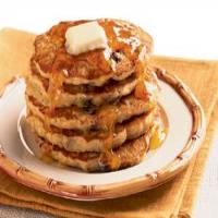 Banana, Raisin, and Oatmeal Pancakes image