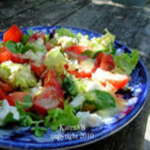 Mozzarella Salad With Green Herb Dressing_image