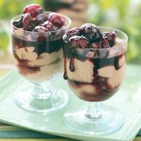 Quick Chocolate-Cinnamon Mousse with Cherries image