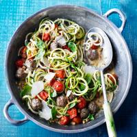 Summer courgetti & meatballs image