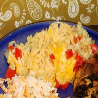Baked Cheddar and Tomato Rice image
