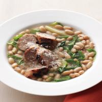 White-Bean Soup with Grilled Sausages_image
