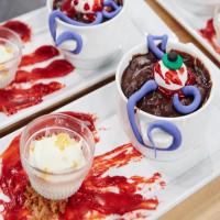 Spicy Chocolate Pots de Creme with Bloody Butterscotch image