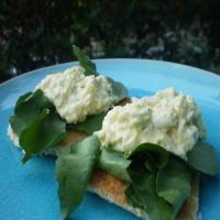 Open-Faced Egg Salad and Watercress Sandwich image