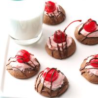 Chocolate-Cherry Thumbprint Cookies image