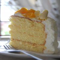 Passion Fruit Chiffon Cake With Passion Fruit Mousse & Cream image