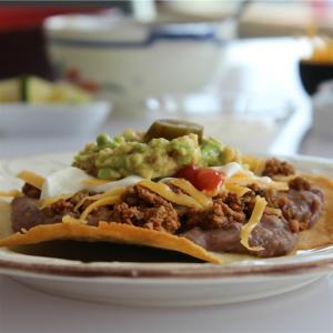 Crispy Oven Beef-and-Bean Tostadas_image