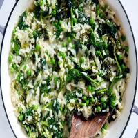 Baked Risotto With Greens and Peas_image