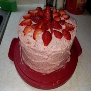 Triple-Layer Strawberry Cake image