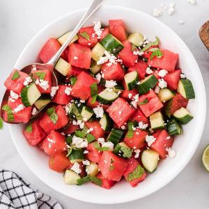Watermelon Salad with Feta and Cucumber_image
