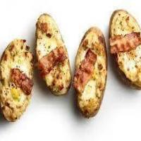 TWICE BAKED POTATOES WITH BACON AND EGGS image