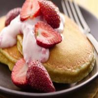 Strawberry-Yogurt Pancakes (White Whole Wheat Flour) image