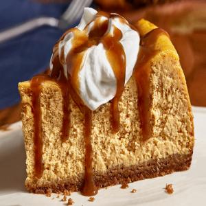 Pumpkin Cheesecake with Brown Butter Caramel Sauce image