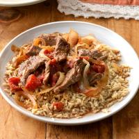 Sirloin Strips over Rice_image