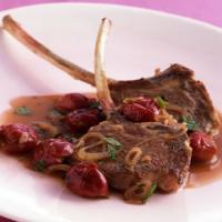 Lamb Chops with Cherry Balsamic Sauce and Mint image