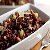 Red and Black Rice Stuffing With Red Lentils, Almonds and Cranberries_image