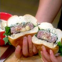 Inside-Out Bacon Cheeseburgers with Grilled Green Onion Mayo image