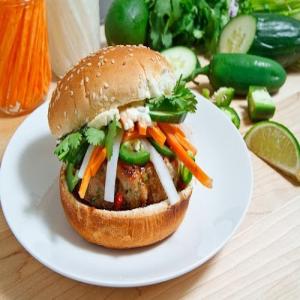 Banh Mi Burgers with Vietnamese Caramel BBQ Sauce_image