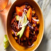 Slow Cooker Spicy Black Bean and Sweet Potato Chili image