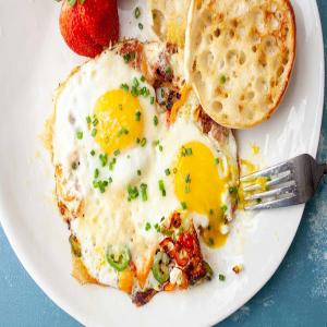 The Sunny Side Up Scramble - A Great Weekday Breakfast ~ Macheesmo_image