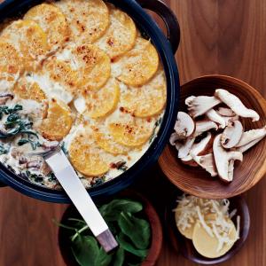 Polenta Gratin with Spinach and Wild Mushrooms_image
