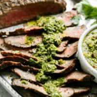 Grilled Flank Steak with Herby-Green Sauce_image
