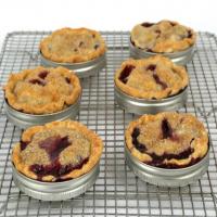 Blueberry-Peach Mason Jar Lid Pies image