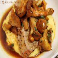 Chanterelles with Sage, Roasted Pork Tenderloin & Polenta Recipe - (4/5)_image