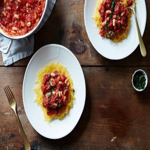 Spaghetti Squash with White Bean Ragu Recipe on Food52_image