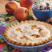 Fresh and Creamy Peach Pie image