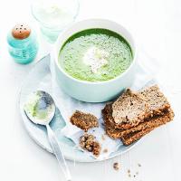 Cucumber, pea & lettuce soup image