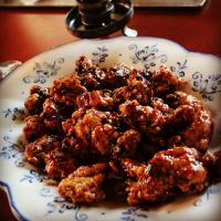 Fried Chicken Thighs with Raspberry Sauce image