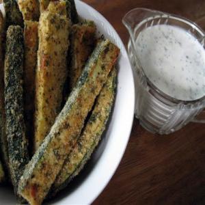 Baked Zucchini Fries with Homemade Ranch Dressing Recipe - (5/5)_image