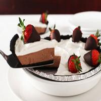Strawberry-Topped Chocolate-Cream Cheese Pie image