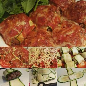 Zucchini Ravioli with Minced Beef and Feta Filling_image