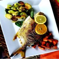 Grilled Golden Pompano with Sweet Potatoes_image