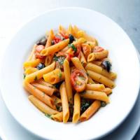 Red Pepper Penne with Cherry Tomato Puttanesca image