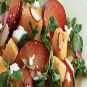 Melon and Watercress Salad with Pickled Onions_image