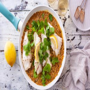 Cod With Spiced Red Lentils_image