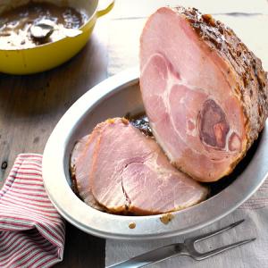 Miso-and-Apple-Glazed Baked Ham image