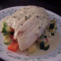 Baked Tilapia Fillets With Light French Onion Sauce_image