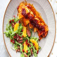 Baked Salmon with Oranges & Cranberry Sauce_image