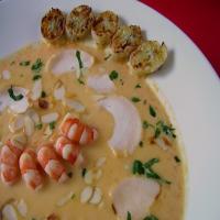 Caribbean Sweet Potato Soup With Ginger Shrimp_image