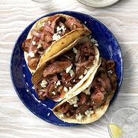 Grilled Beef and Blue Cheese Tacos image