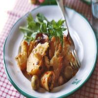 Roasted Calamari with Garlic, New Potatoes, and Chickpeas_image