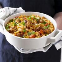 Bean & pasta stew with meatballs image